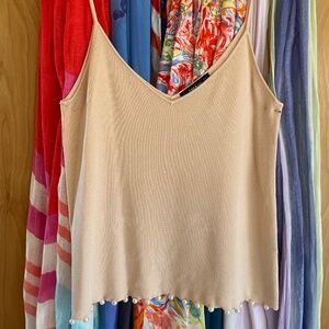 Zara knit camisole with pearl detail